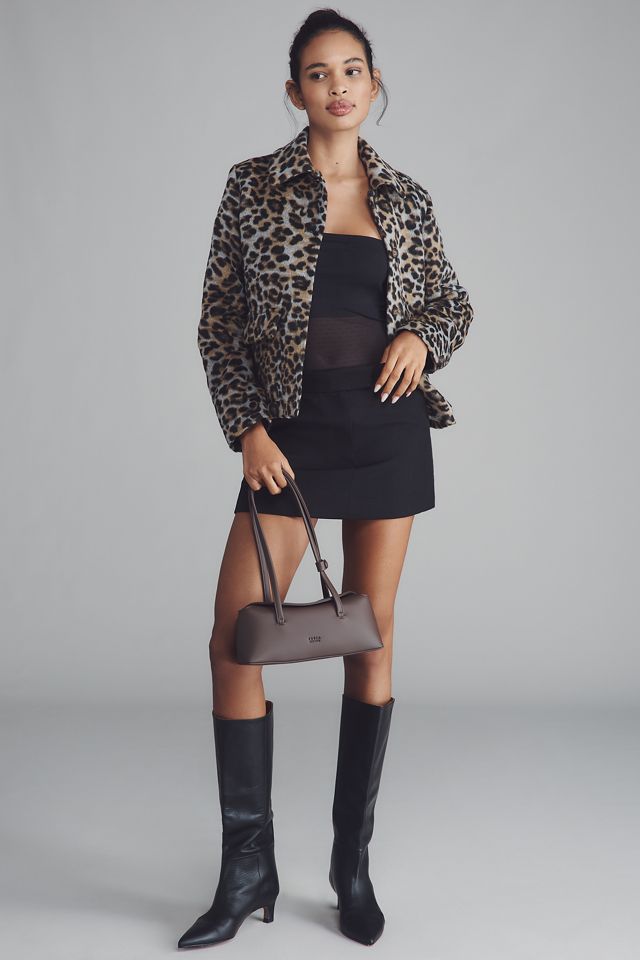 Bernardo Wool Blend Leopard Jacket #3