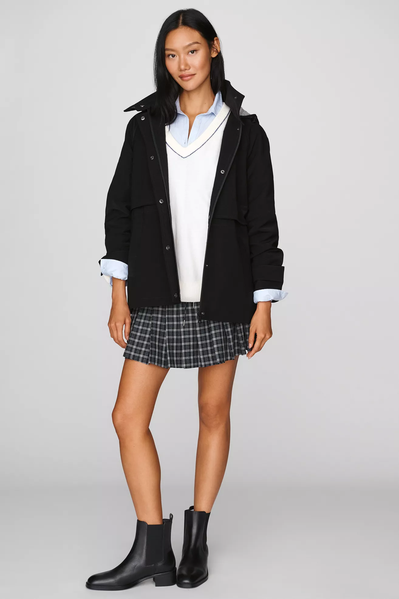 Bernardo Funnel Neck Utility Jacket