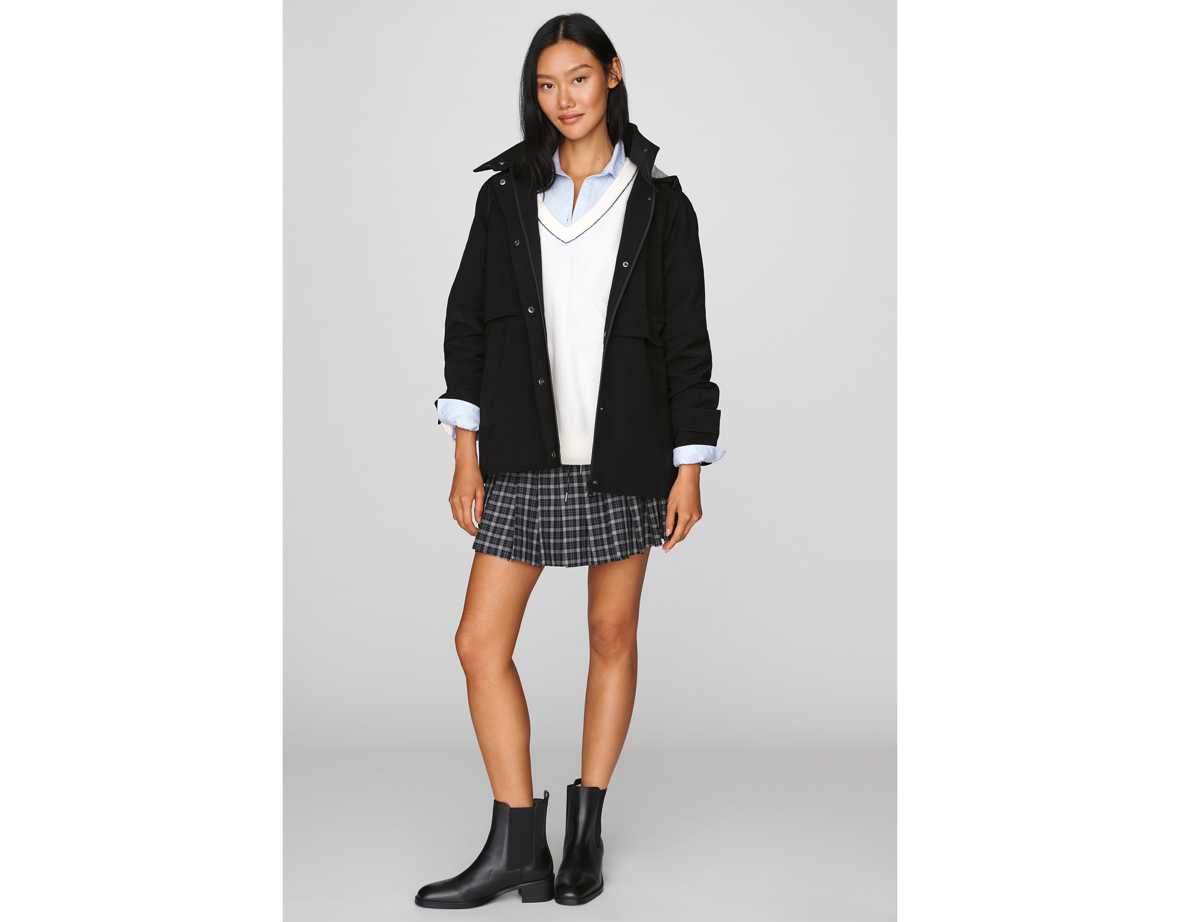 Bernardo Funnel Neck Utility Jacket