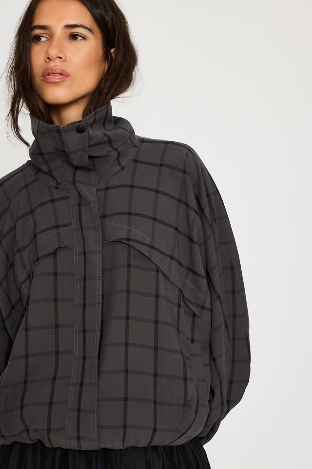By Anthropologie Karierte Bomberjacke #1