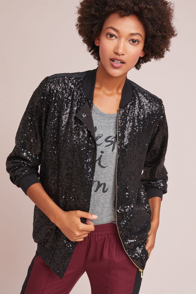 Space Sequined Bomber Jacket #1