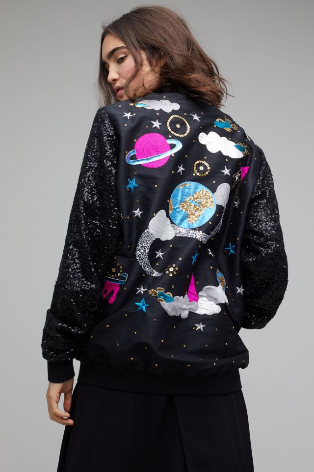 Space Sequined Bomber Jacket #2