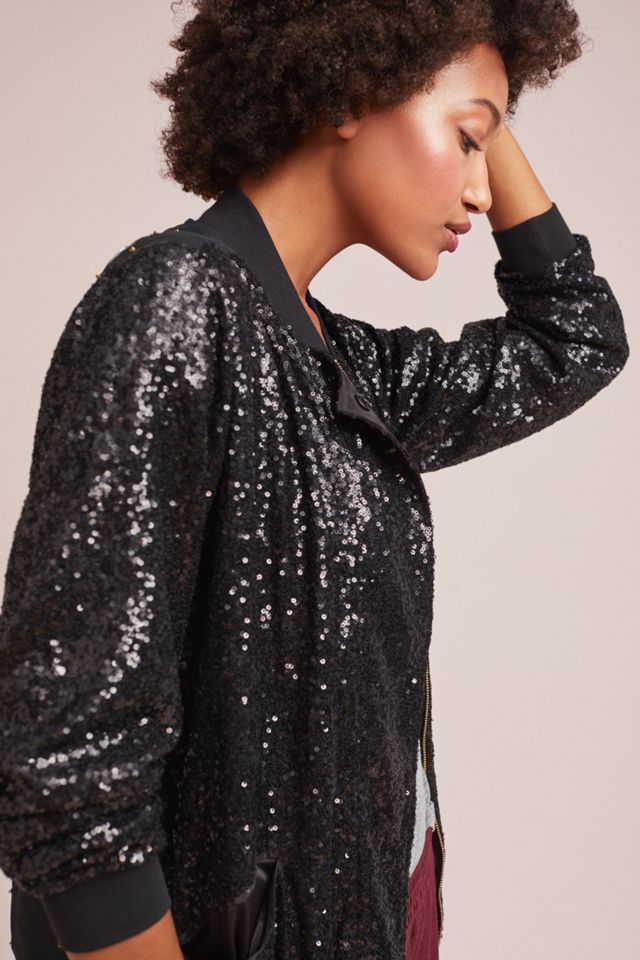 Space Sequined Bomber Jacket #4