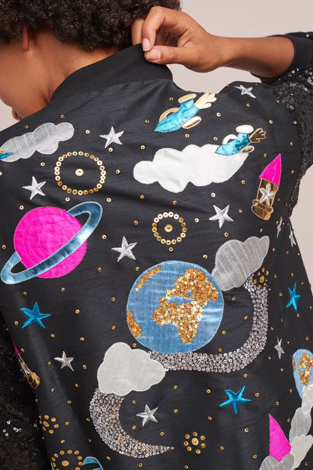 Space Sequined Bomber Jacket #6