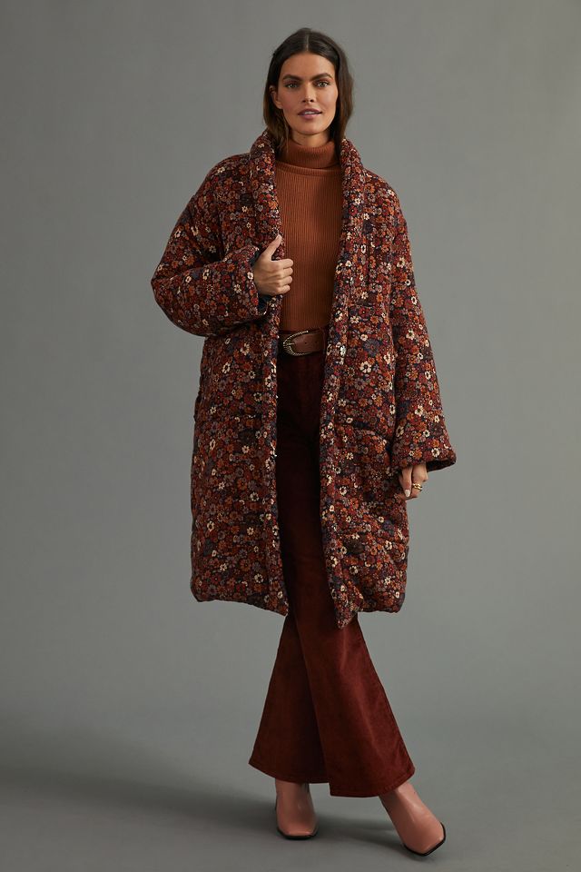 Coat floral clearance