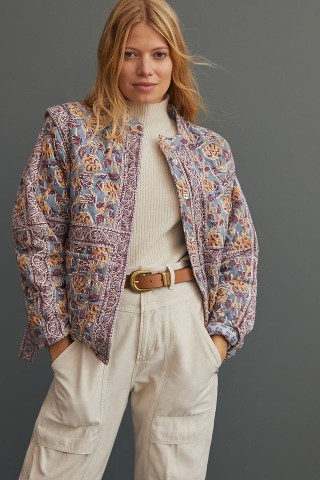 Vineyard Quilted Jacquard Jacket | Anthropologie