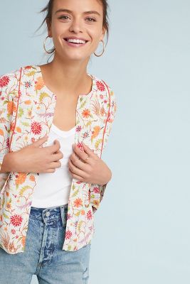 By Anthropologie Floral Jacket