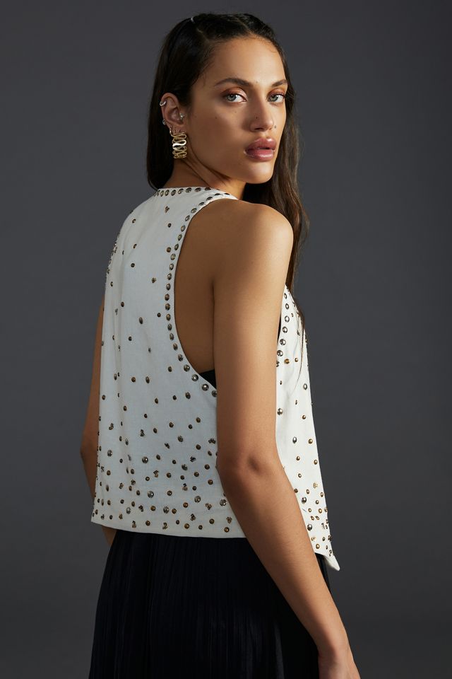 By Anthropologie Relaxed Studded Vest #2