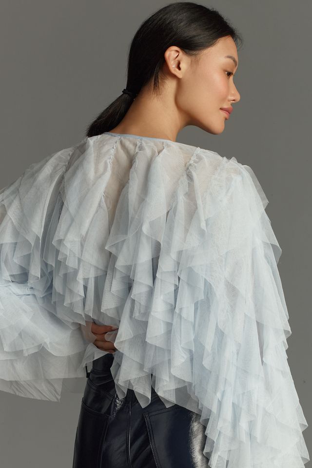 By Anthropologie Tulle Bomber Jacket #1