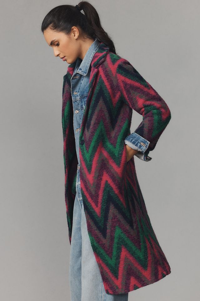 Vilagallo Yana Chevron Knit Coat #1