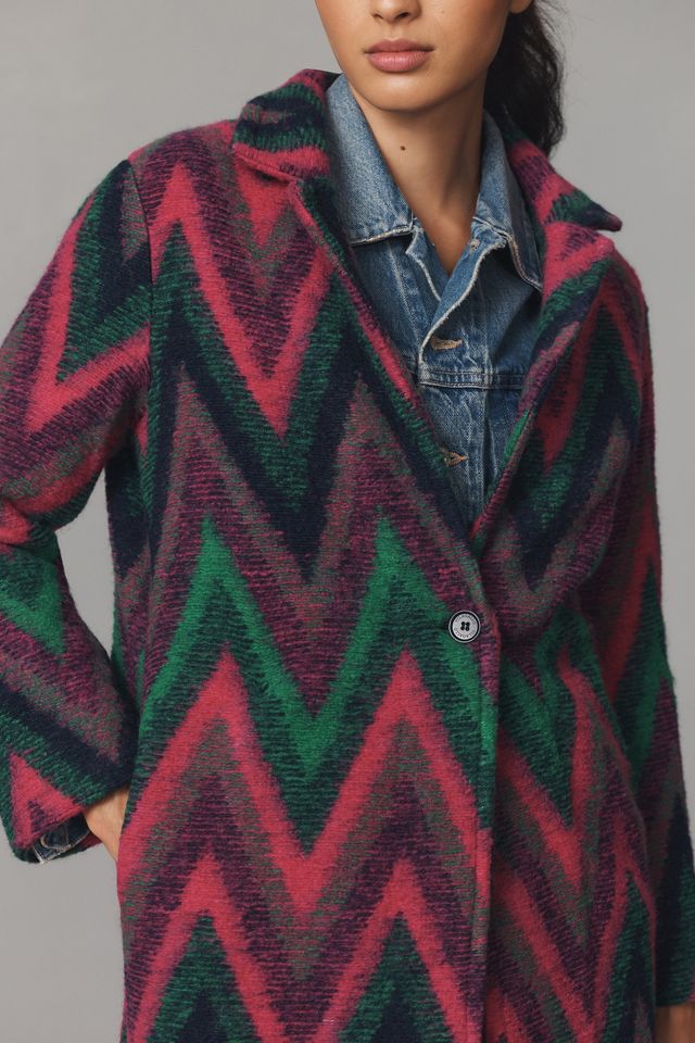 Vilagallo Yana Chevron Knit Coat #2