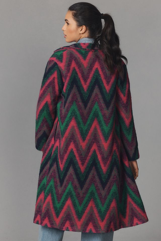 Vilagallo Yana Chevron Knit Coat #3