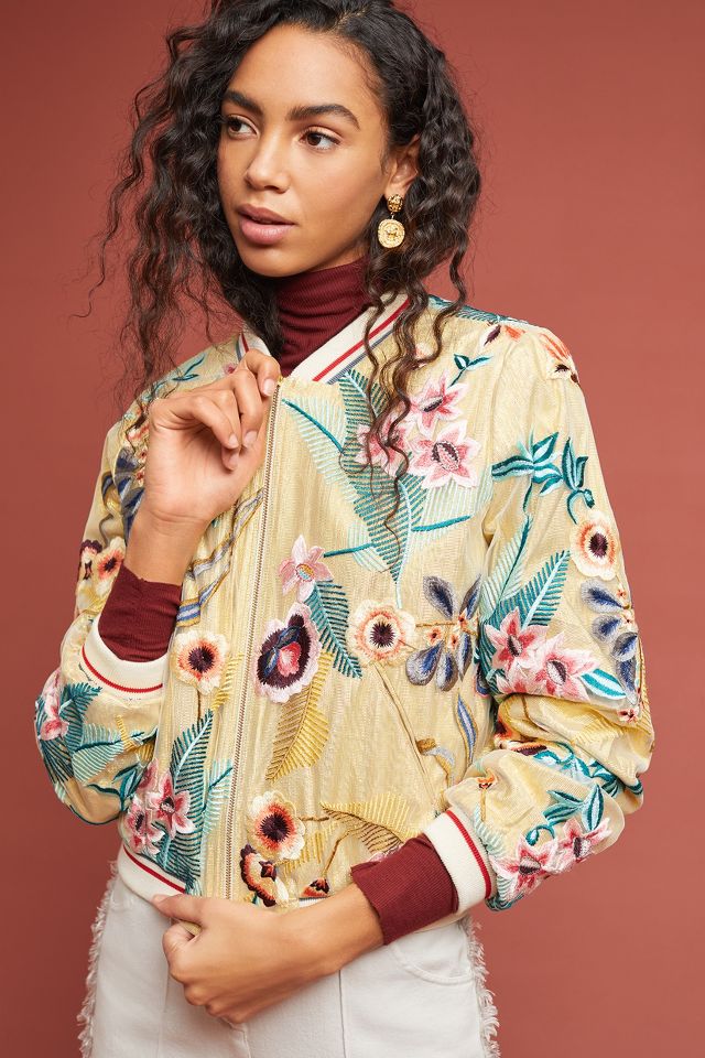 Anthropologie embroidered outlet jacket