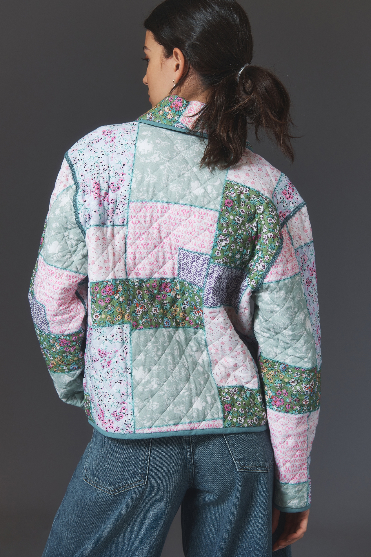 Conditions Apply Printed Quilted Jacket