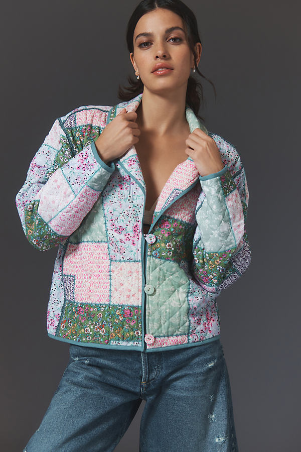Conditions Apply Printed Quilted Jacket