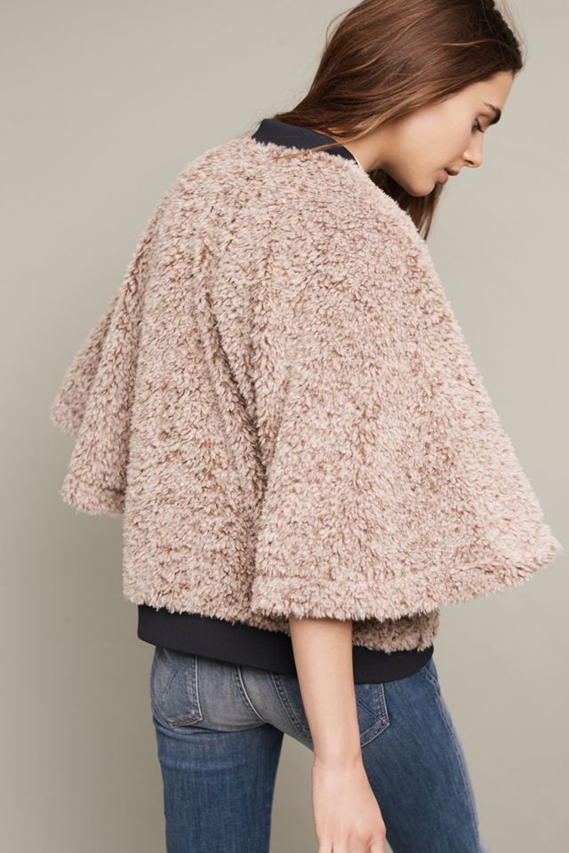 Reversible Sherpa Buttondown Poncho #3