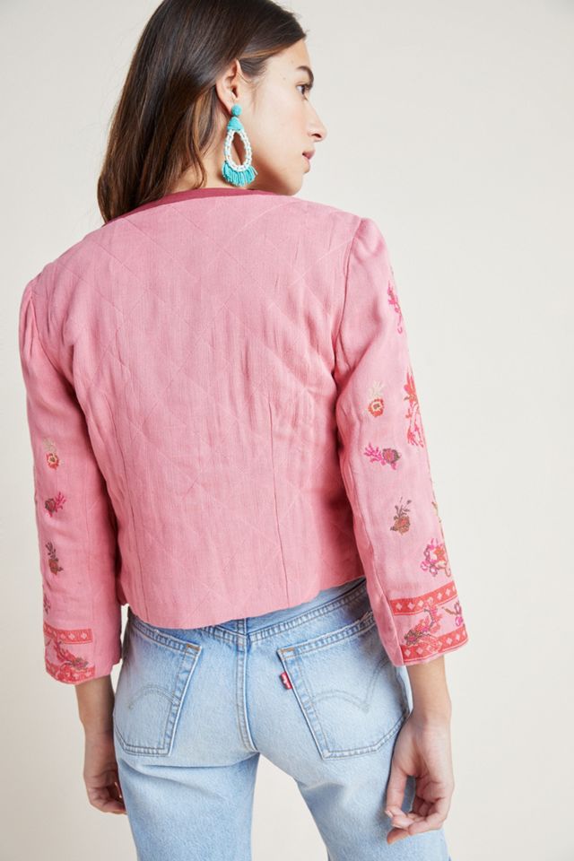 新品　ROSE EMBROIDERY JACKET ameri AMERI ROSE EMBROIDERY JACKET M