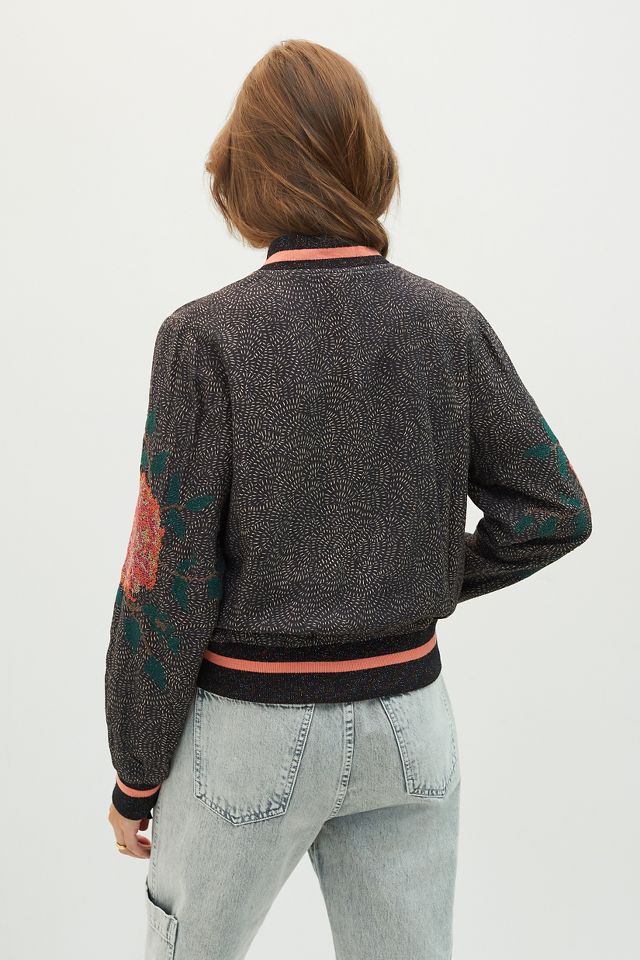 Anthropologie floral hot sale bomber jacket