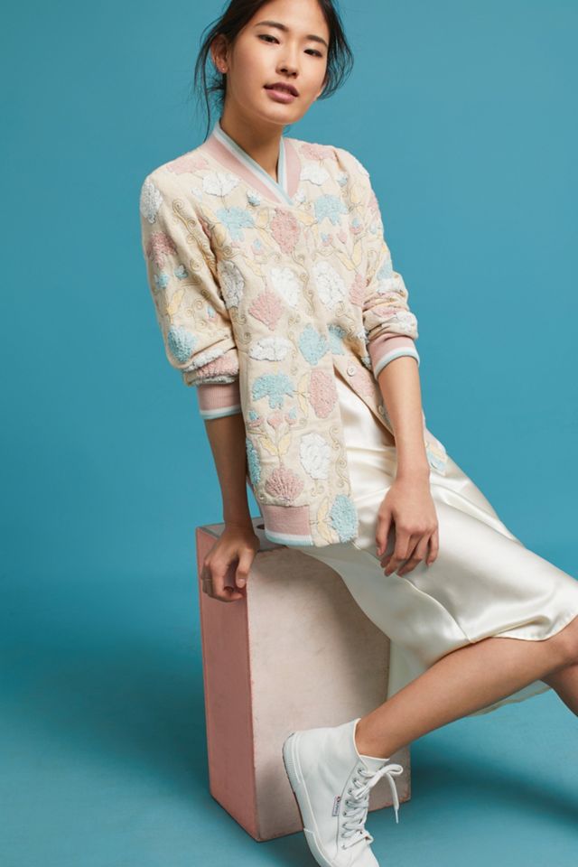 Clarissa Embroidered Bomber Anthropologie