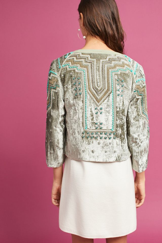 Embellished Velvet Jacket #4