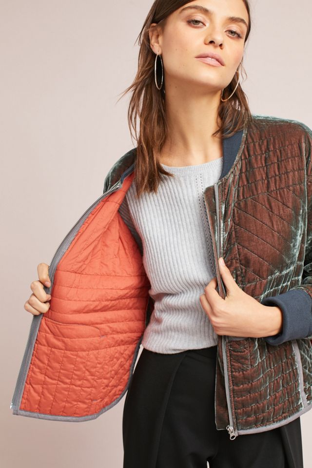 Velvet Quilted Jacket | Anthropologie