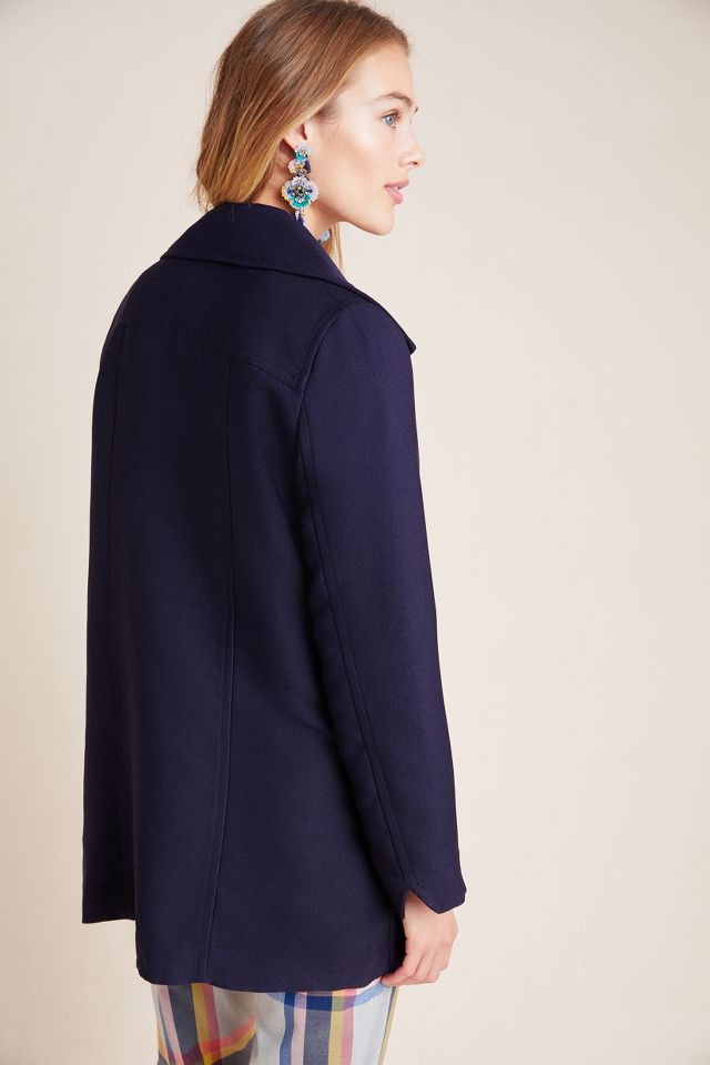 Pleated peacoat outlet