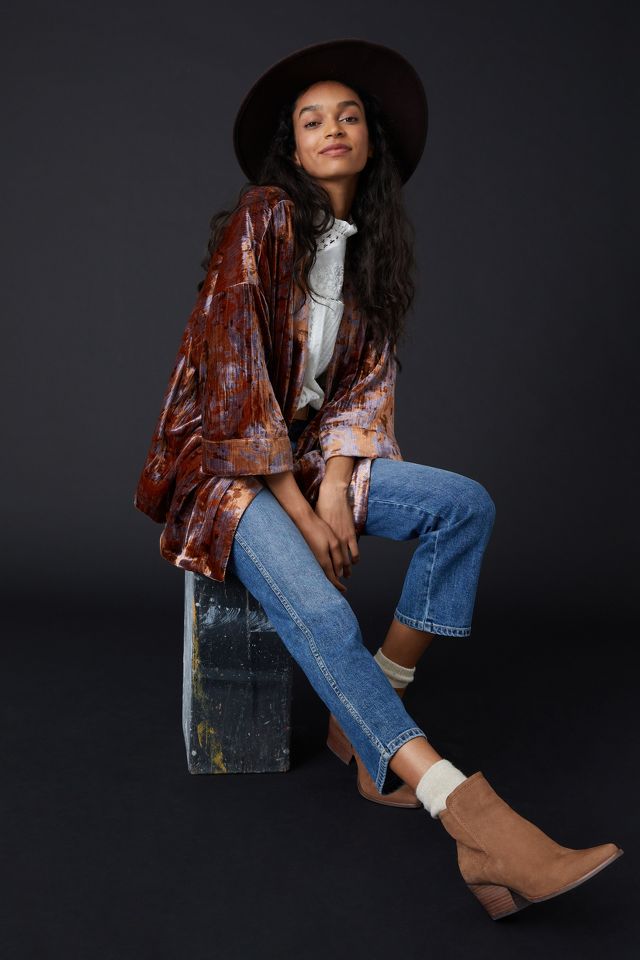 Anthropologie velvet jacket sale