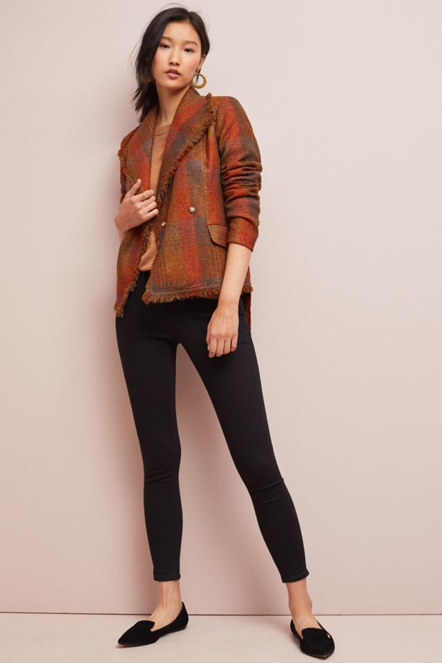 Plaid Wrap Blazer #2