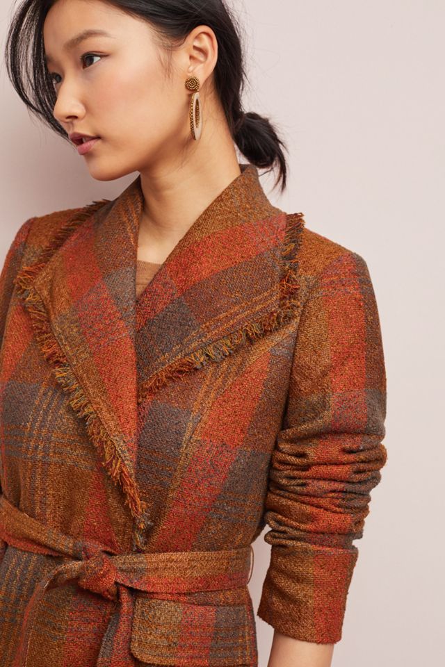 Plaid Wrap Blazer #3
