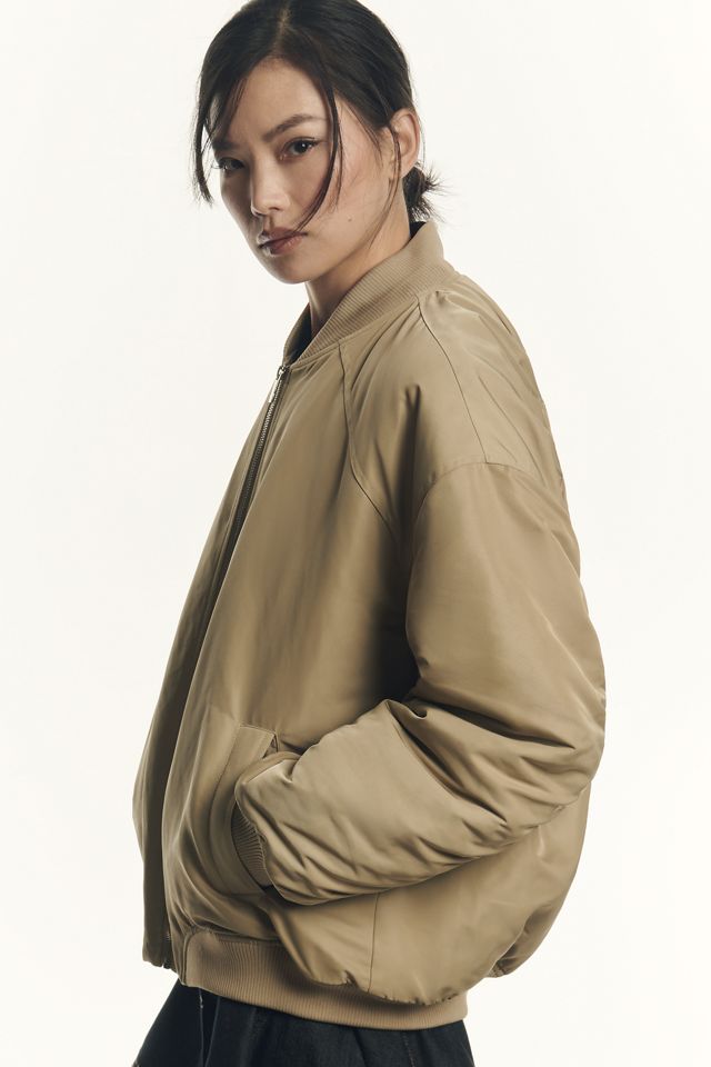 Grey Lab Ruched Bomber Jacket #3