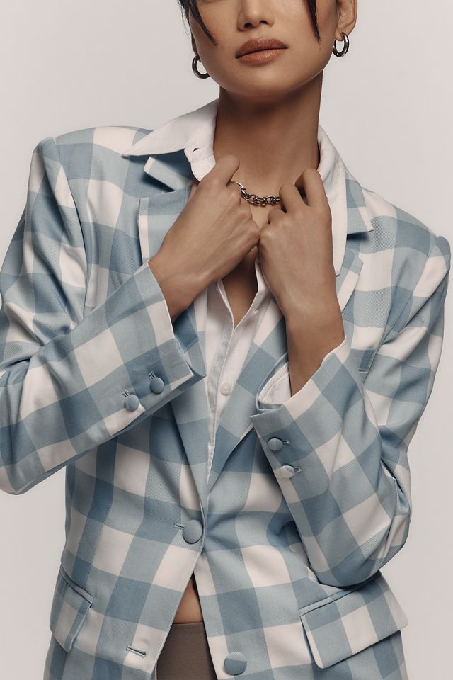 English Factory Gingham Blazer #3