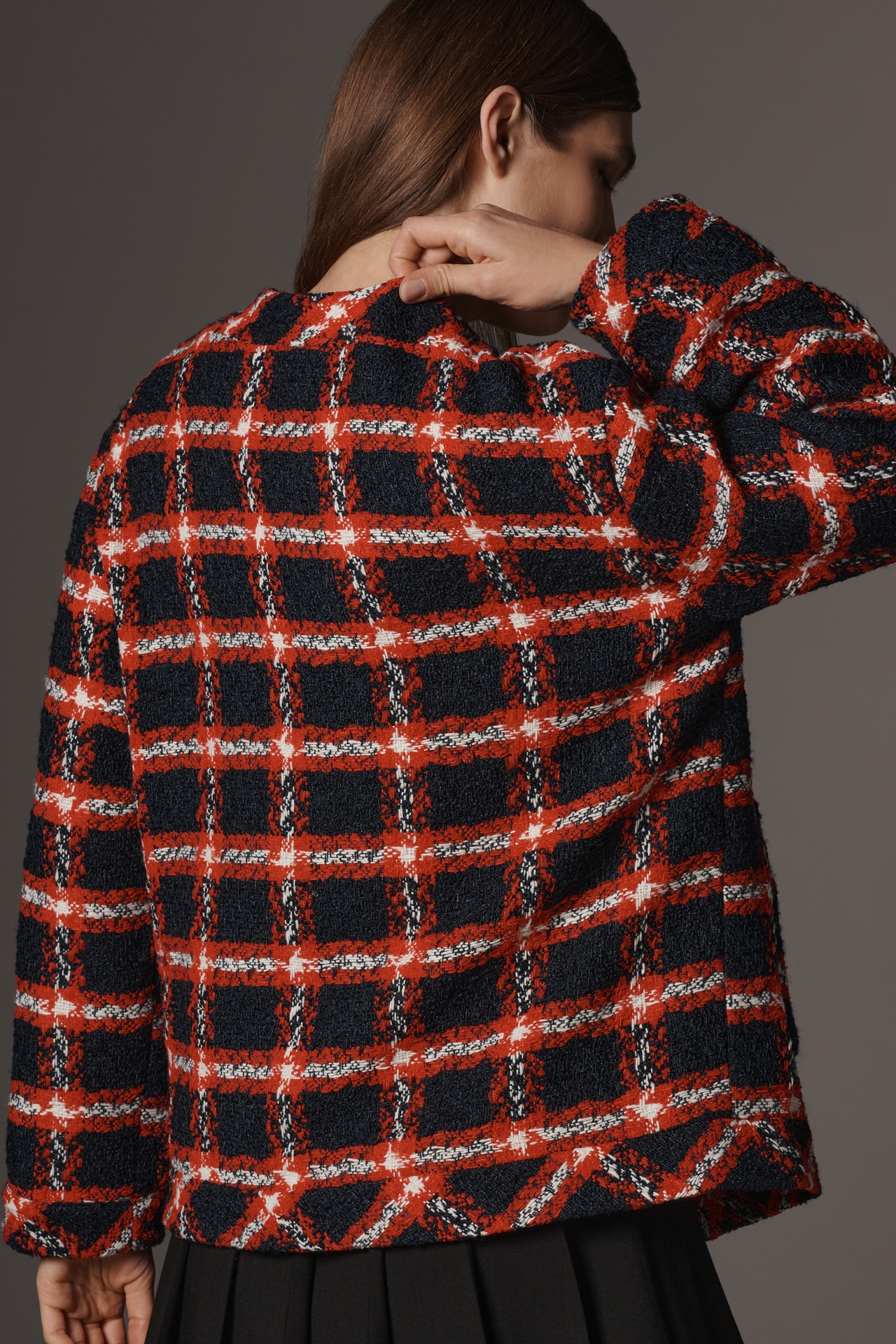 English Factory Plaid Bouclé Lady Jacket