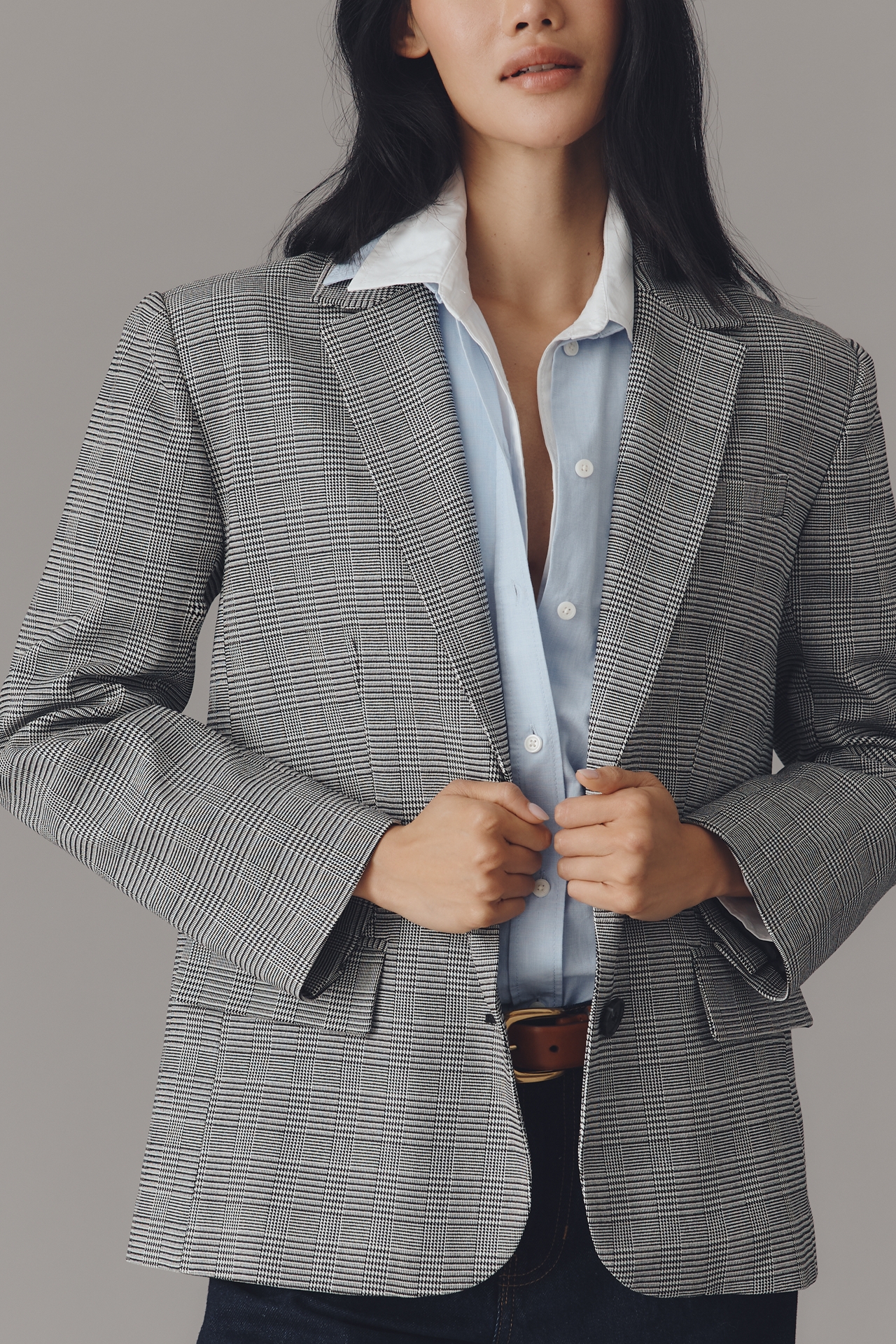 Endless Rose Oversized Plaid Blazer