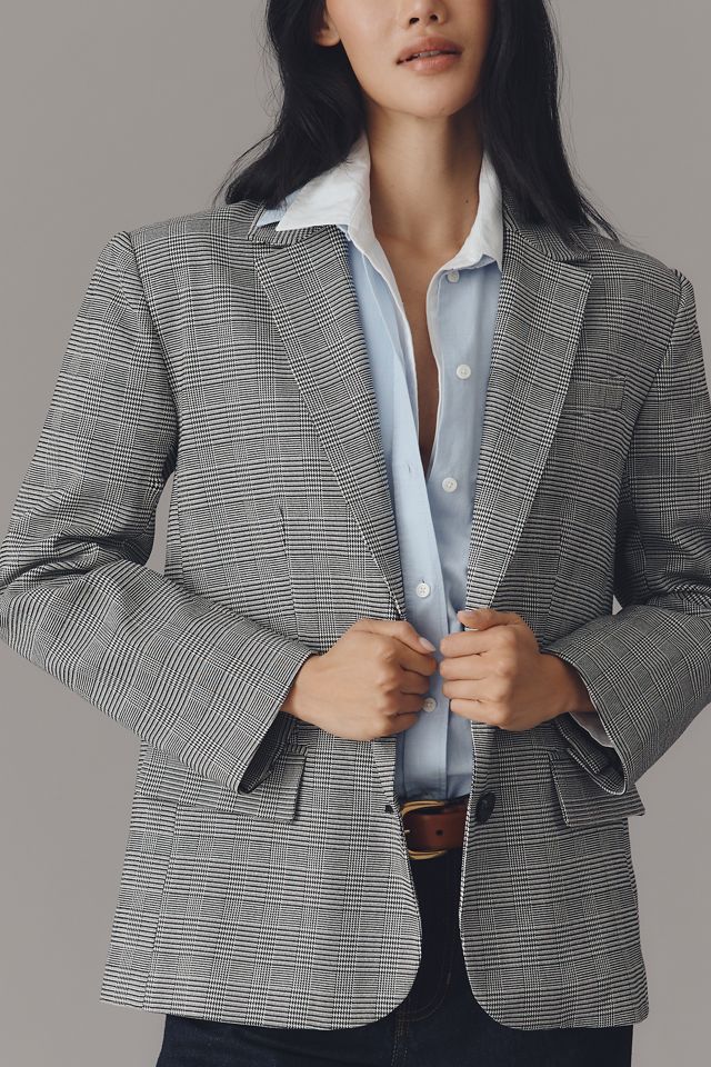 Endless Rose Oversized Plaid Blazer #1