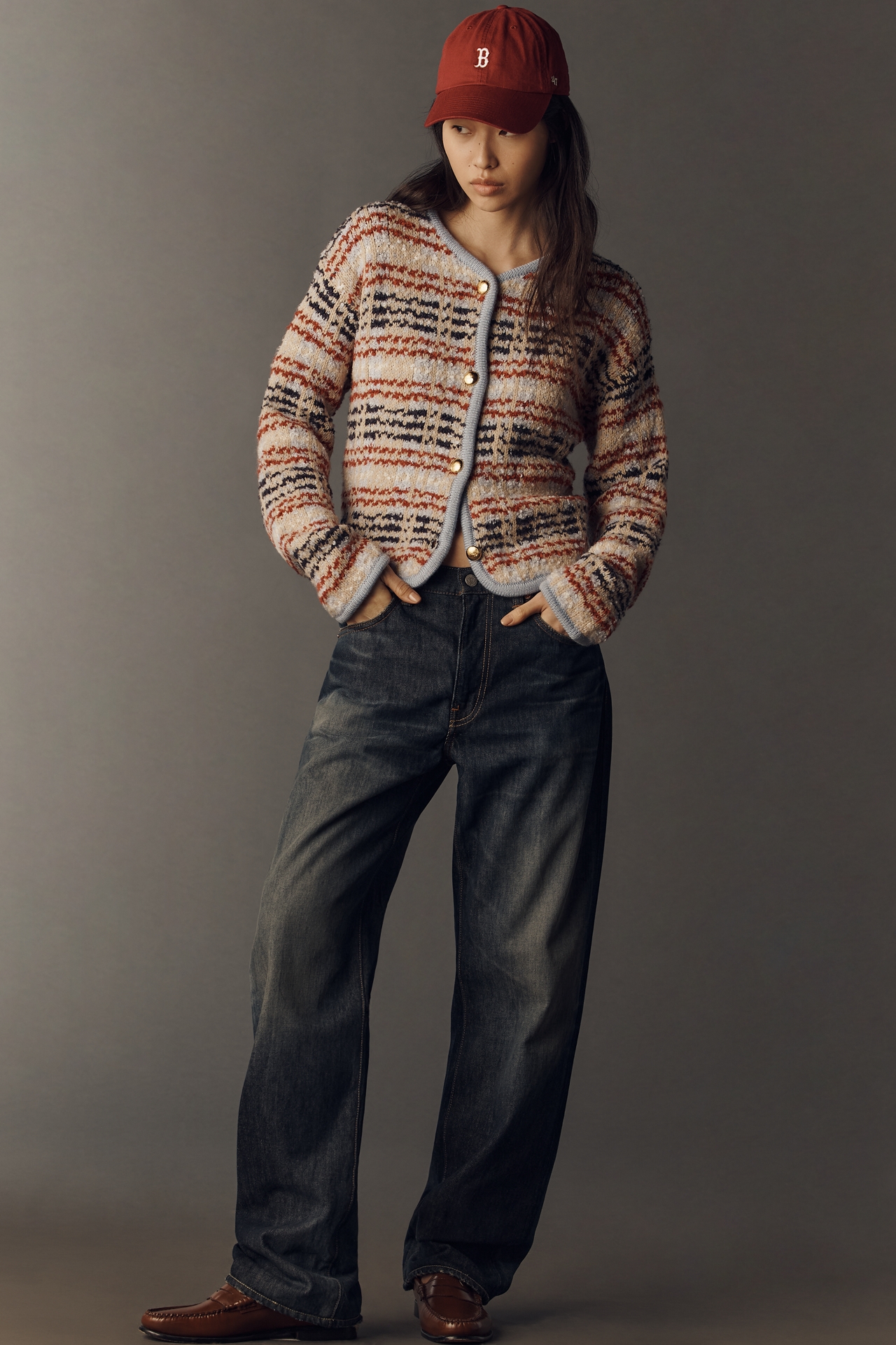 English Factory Textured Stripe Jacket