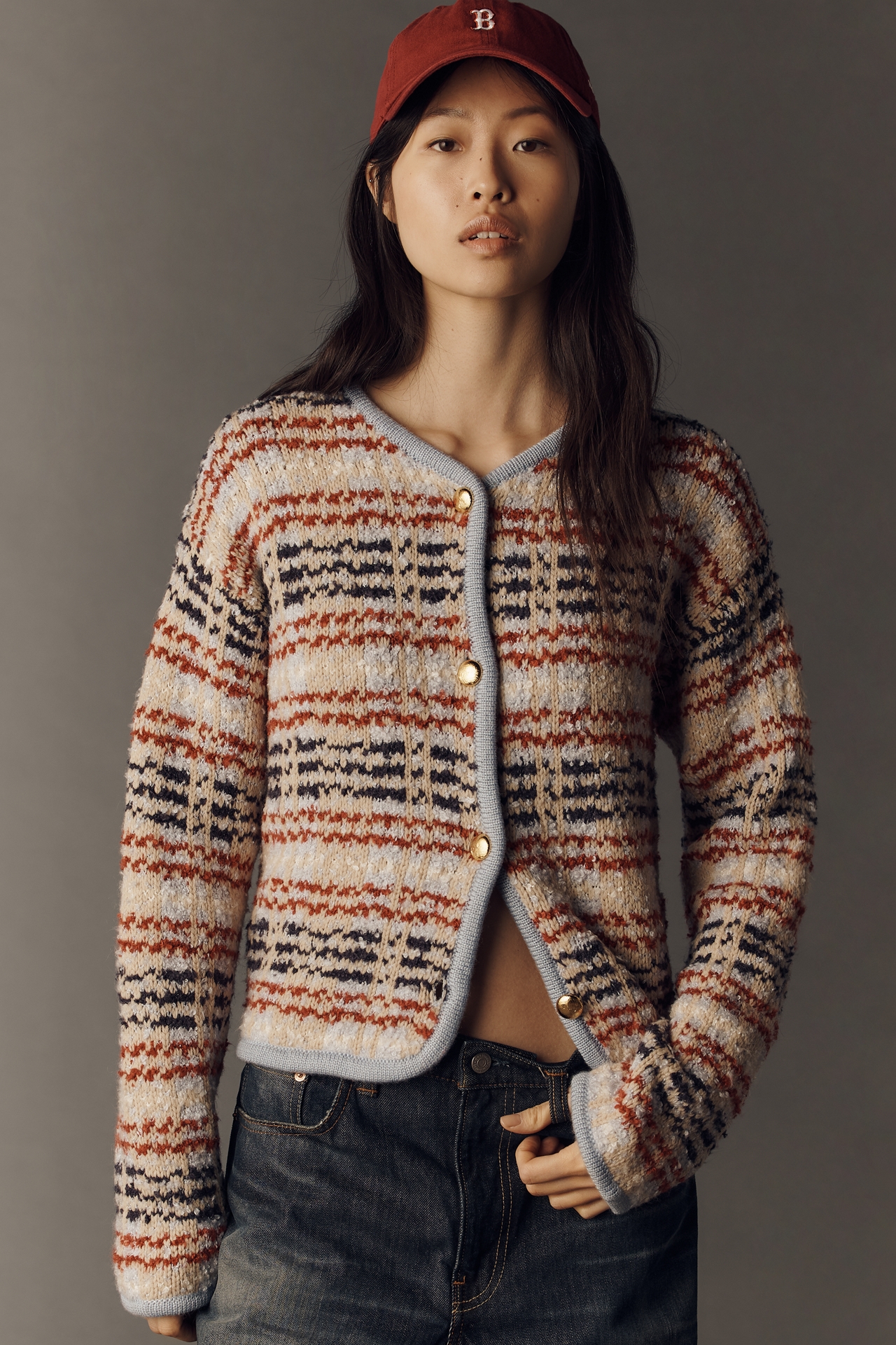 English Factory Textured Stripe Jacket
