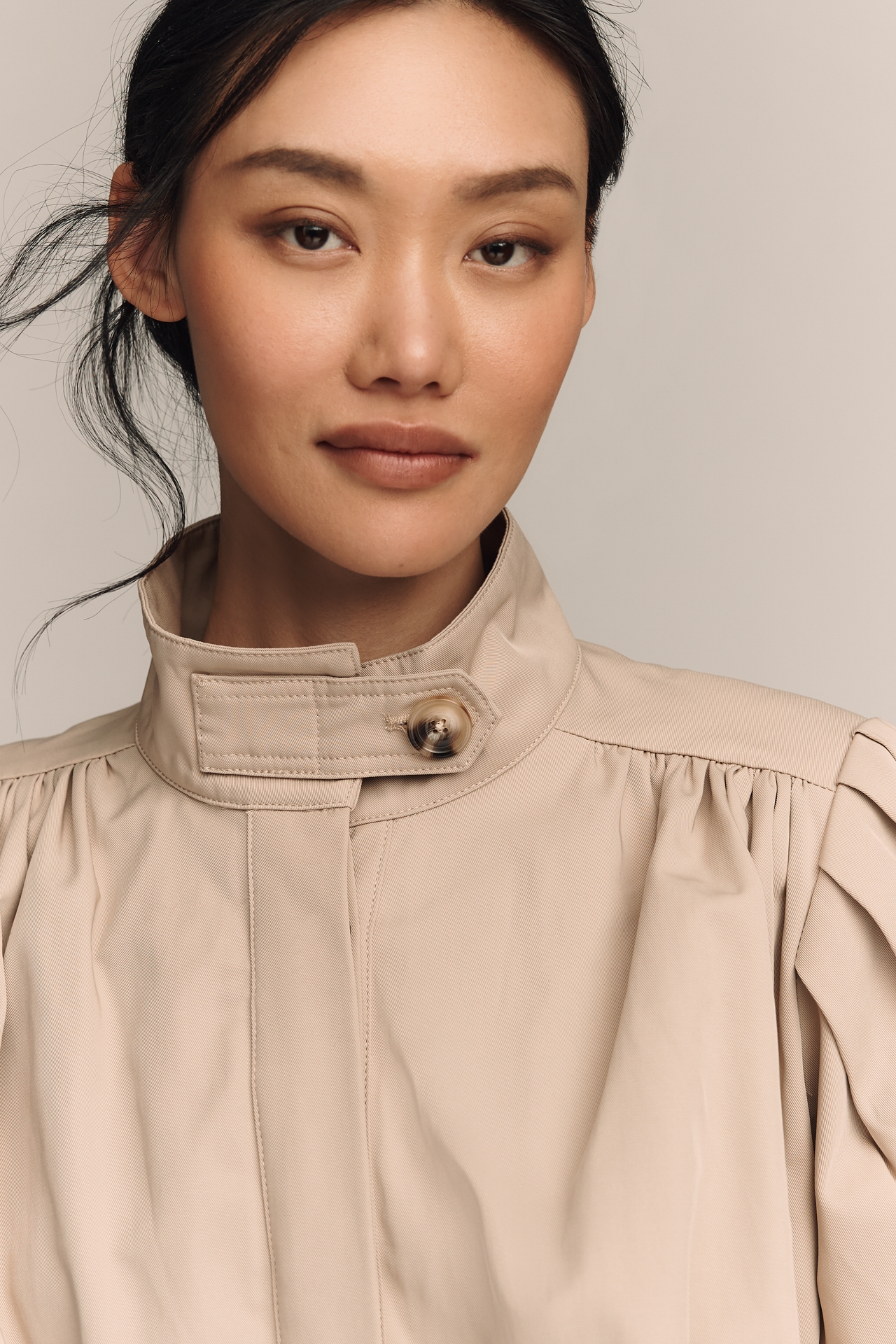 English Factory Shirred Trench Jacket