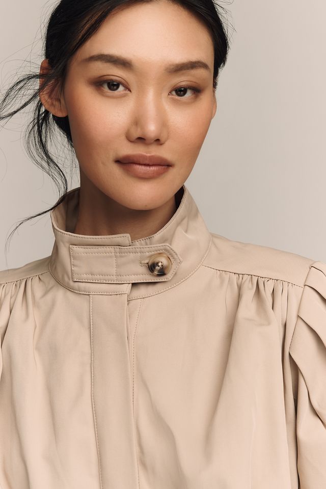 English Factory Shirred Trench Jacket #3