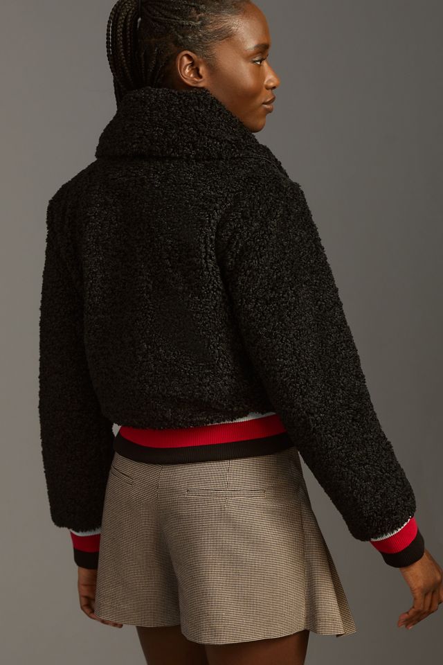 Maeve Sherpa Letterman Bomber Jacket #3