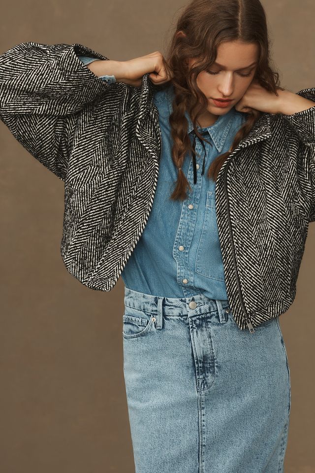 Cropped Wool Twill Jacket - Ready to Wear