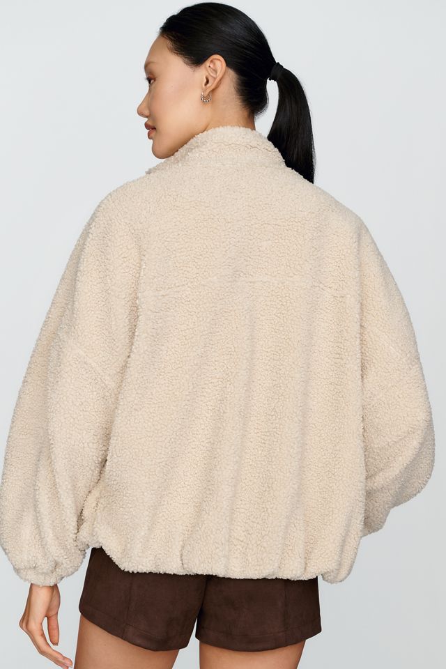 RD Style Sherpa Fleece Funnel Neck Jacket #3