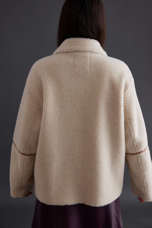 Faux Suede Sherpa Jacket #6