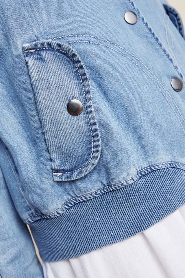 Pilcro Chambray Bomber Jacket #2