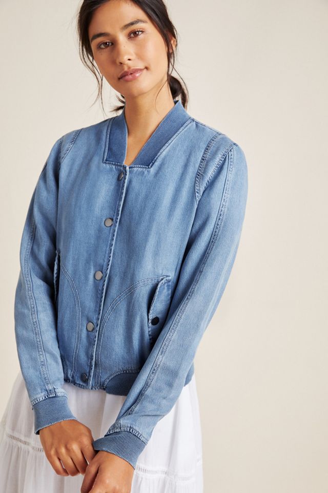 Pilcro Chambray Bomber Jacket #3