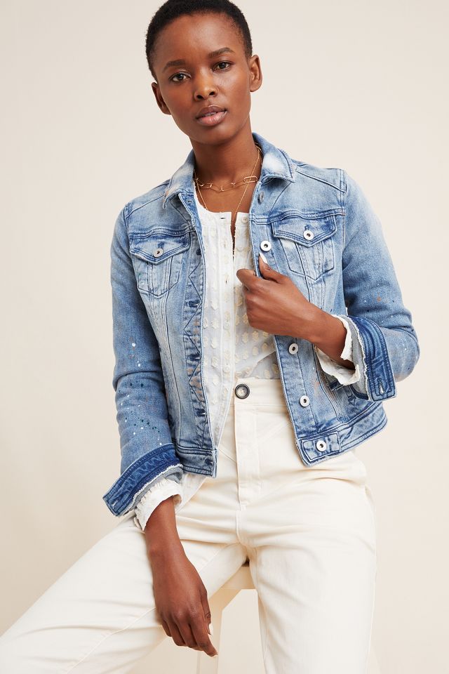 Pilcro Paint-Splattered Denim Jacket | Anthropologie