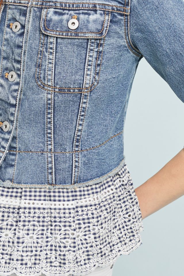 Pilcro Eyelet Denim Jacket #3