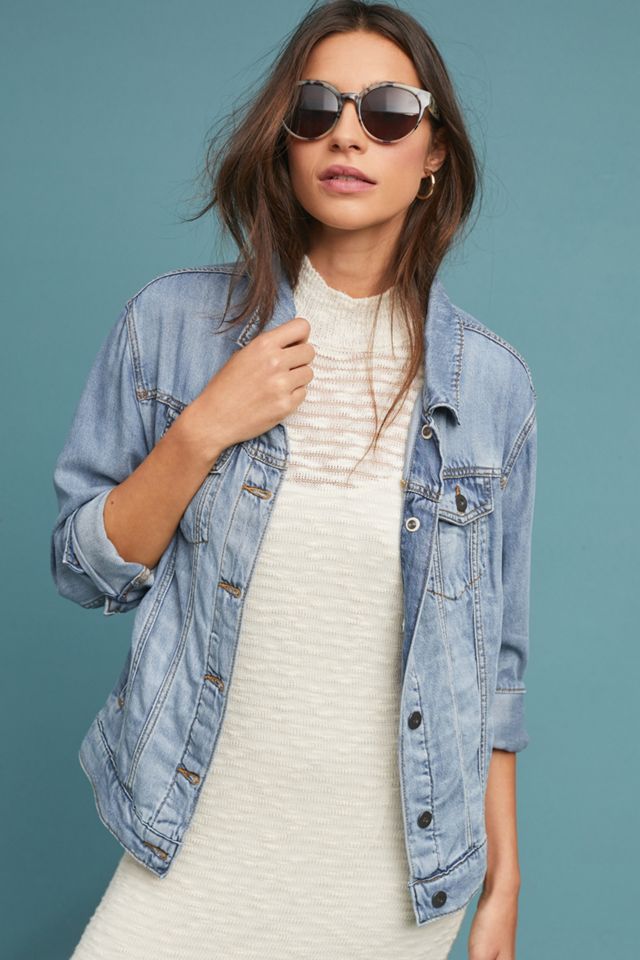 Pilcro Boyfriend Denim Trucker Jacket #5