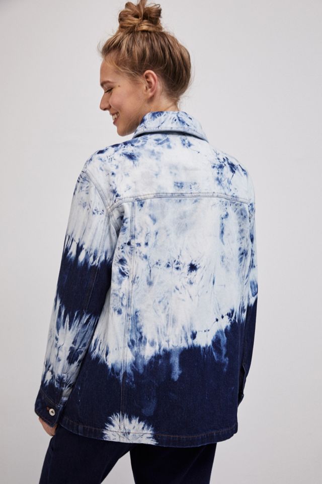 Shiloh Tie-Dye Denim Shirt Jacket #1
