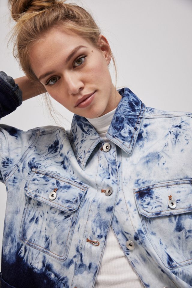 Shiloh Tie-Dye Denim Shirt Jacket #2