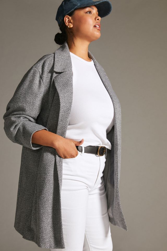 Avec Les Filles Longline Plaid Blazer #6